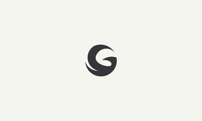 initial letter G simple monogram logo design vector illustration