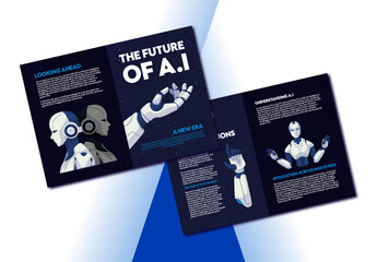 Blue And White Technology Brochure
