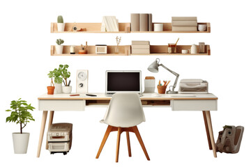 Work Space for Individuals Isolated on Transparent Background PNG format
