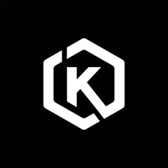 Letter k minimalist logo and icon design