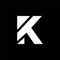 Letter k minimalist logo and icon design