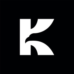 Letter k minimalist logo and icon design