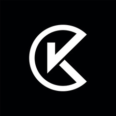 Letter k minimalist logo and icon design