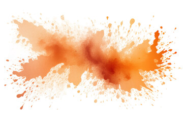 Vibrant Copper Paint Splatter Isolated on Transparent Background PNG format