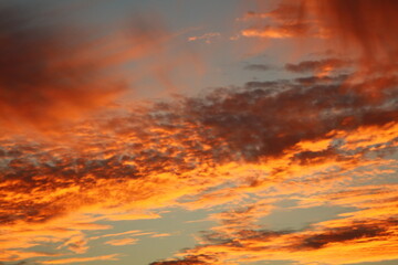 sunset in the sky