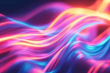Foto auf Acrylglas Energy Light Lines Flow illustration closeup, energy light lines flow background, energy lines background, background, energy background, power background © MH