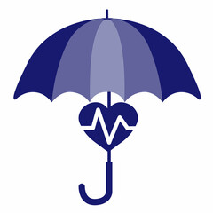 Vector of insurance line icon. Vector illustration.