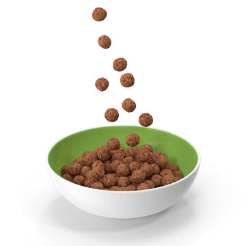 Chocolate Balls Cascading into a Bowl - A Delicious Treat for Indulgent Moments and Sweet Cravings