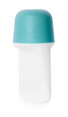 One roll-on deodorant isolated on white. Personal care product