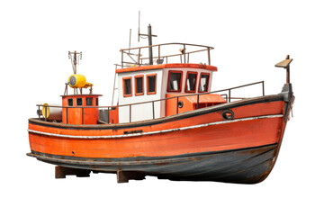 Robust Trawler Isolated on Transparent Background PNG format