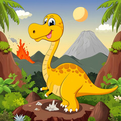 Dinosaur Delights: Colorful Carnivores and Herbivores in the Forest Roaring Fun: Playful Dinosaurs...