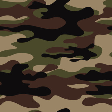 Modern camouflage seamless texture, fashion print for textile, military background, fashion design, fabric, paper