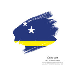 Flag of Curacao, vector layout design