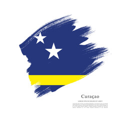 Flag of Curacao, vector layout design