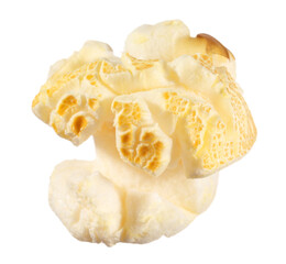Kernel of tasty fresh popcorn isolated on white