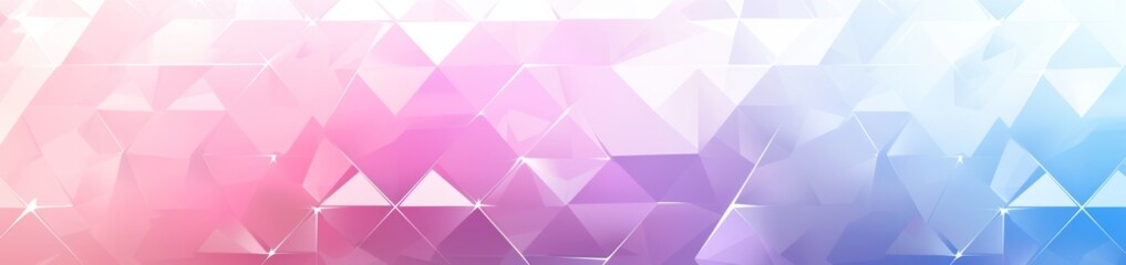 Light colorful background with triangle shapes in white, pink and blue gradient colors with line art and geometric style Generative AI - obrazy, fototapety, plakaty