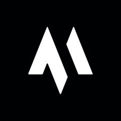 Letter M minimalist logo and icon design