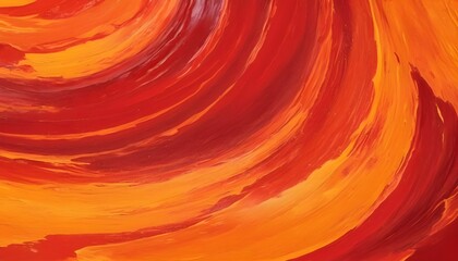 Envision a wave of fiery red and orange, with bold, dramatic strokes of paint suggesting the heat and intensity of a blazing inferno.