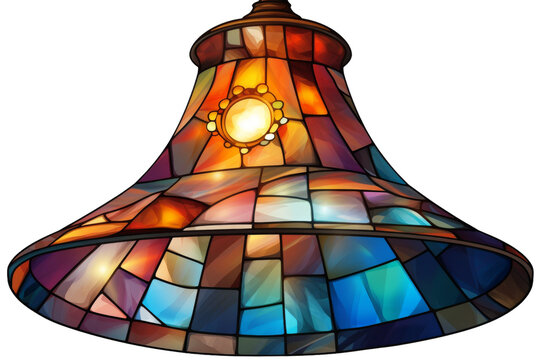 Playful Whimsical Stained Glass Pilgrim Hat Illustration Isolated on Transparent Background PNG format