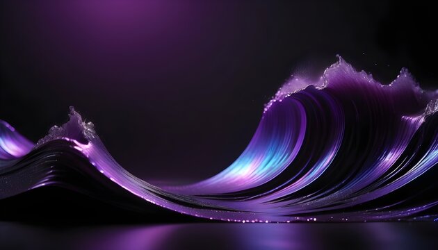Imagine a wave of deep black and purple, with a shimmering iridescence that creates a sense of mystery and intrigue.