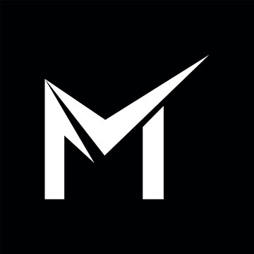 Letter M minimalist logo and icon design