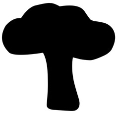 Ilustration Mushroom Silhouette