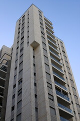 Modern appearance of high-rise buildings and structures made of glass and concrete.