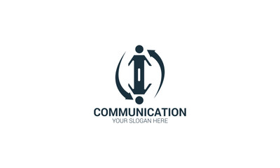 Unique and modern logo about international communication.