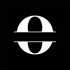 Letter O minimalist logo and icon design