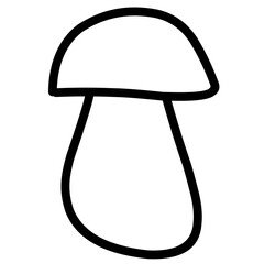 Hand Drawn Mushroom Outline - obrazy, fototapety, plakaty