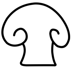Hand Drawn Mushroom Outline