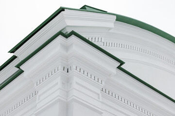 Classical architecture design with white portico elements