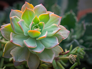 Lush Succulent Close-Up with Vivid Colors