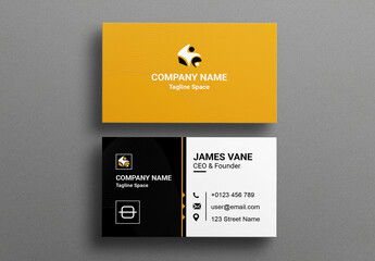 Black and Orange Business Card Template