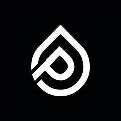 Letter P minimalist logo and icon design