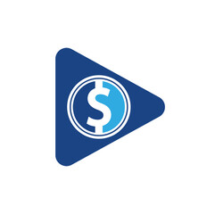 Money video play logo template design. modern logo video for money.	