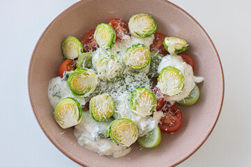 Roasted Brussel Sprouts with Salt and cheese