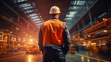 an engineer technician watching a team of workers on a tall steel platform. Engineer technicians are looking at and analyzing unfinished construction projects.