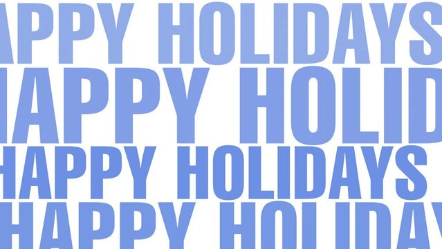 Happy holidays text on white background festive season celebration with happiness gratitude, and cheer in creative holiday themed design