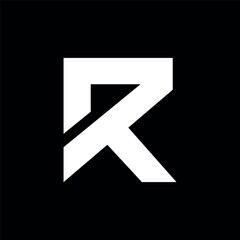 Letter R minimalist log oand icon design