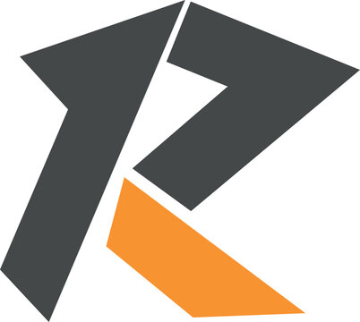 Letter R minimalist log oand icon design