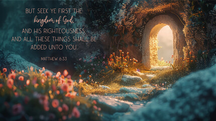 Kingdom of God image with Bible Verse