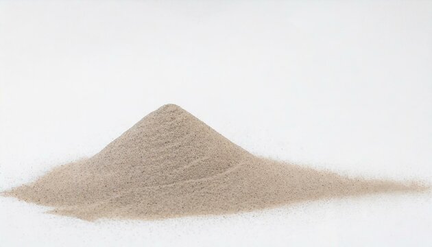 The sand scattering isolated on white background 