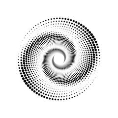 Abstract circle dotted halftone vector design