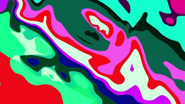 Colorful Geometric and Psychedelic Video for Summer Music

