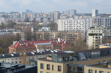 Widok centrum Warszawy/Warsaw center view, Mazovia, Poland