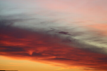 sunset in the clouds