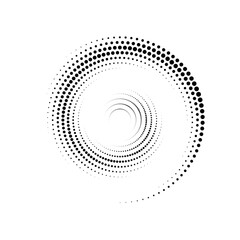 Abstract circle dotted halftone vector design