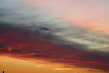 sunset over the sea