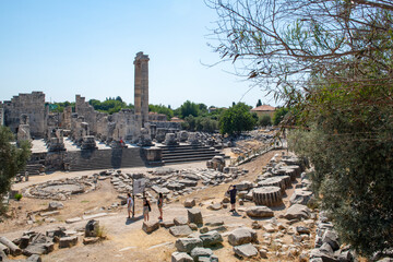 The Temple of Apollo at Didyma antique city in Didim, Aydin - Turkey

